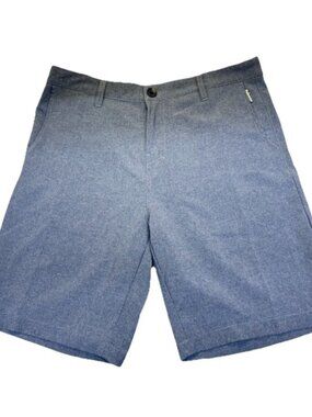 Palmwave Men Size 36 Swim Board Shorts Heathered Blue Gray Pockets 9.5" Inseam